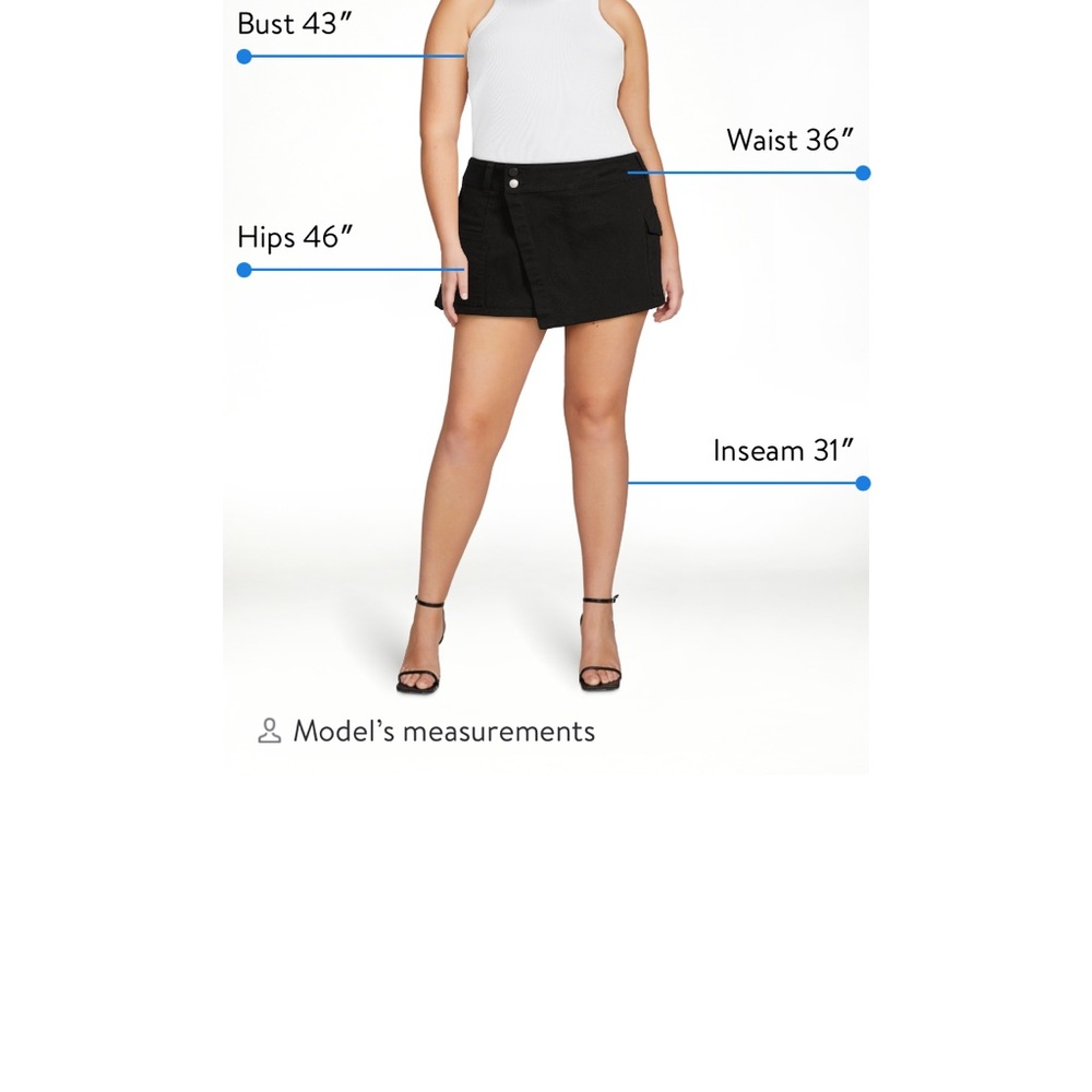 Brand new wrap skort in black size large - Picture 5 of 8